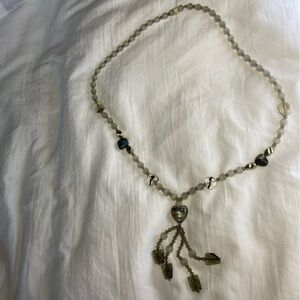 Banded Bead Lariat Necklace